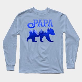 Papa Bear (Blue) Long Sleeve T-Shirt